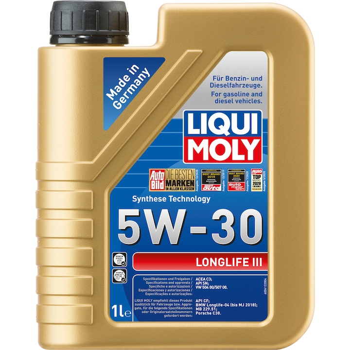 Моторно масло LiquiMoly LONGLIFE III 5W-30, 5 л