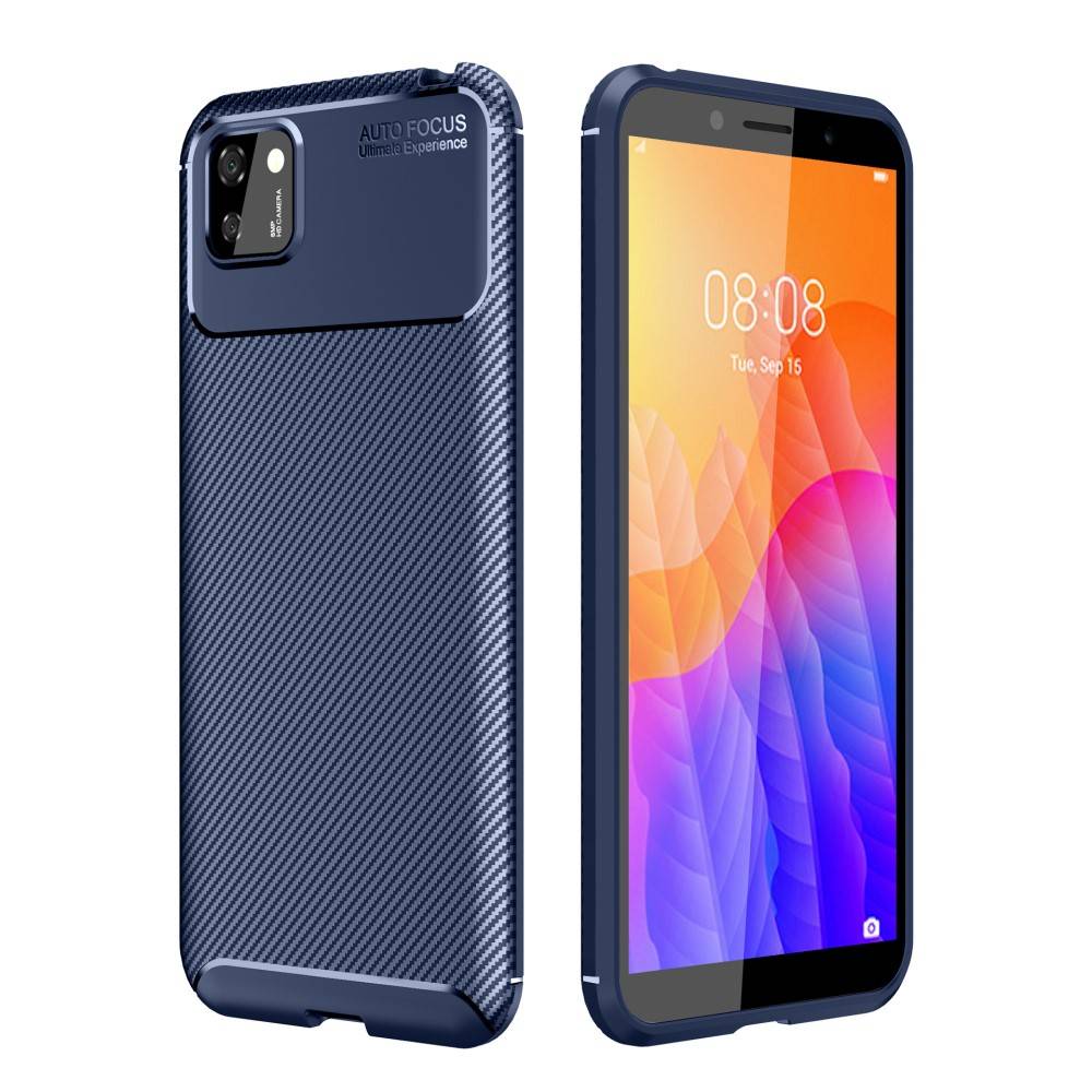 Husa Huawei Y5p TPU Carbon Fiber Blue