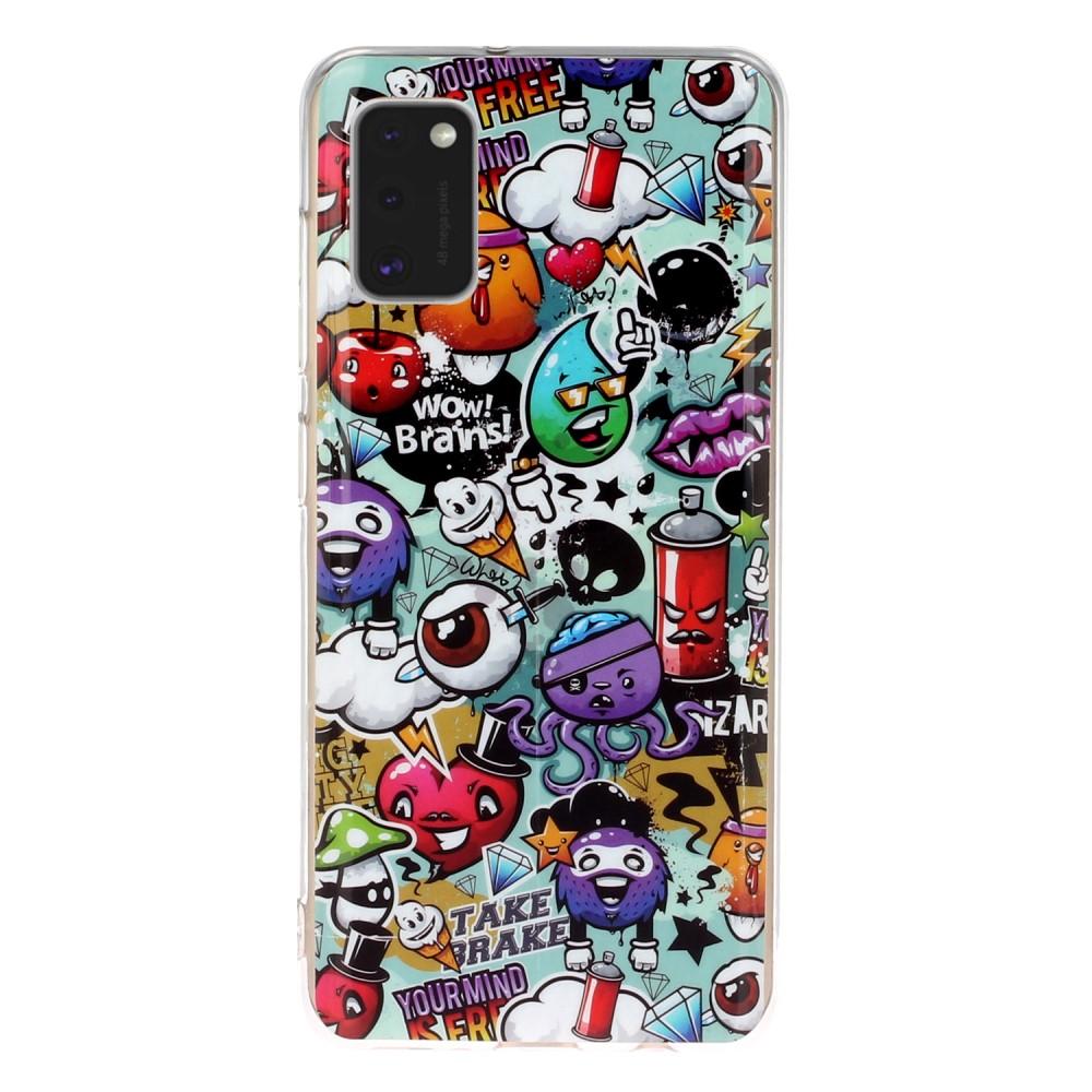 Husa Samsung Galaxy A41 model Graffity, Fosforescenta, Antisoc, Viceversa Multicolor