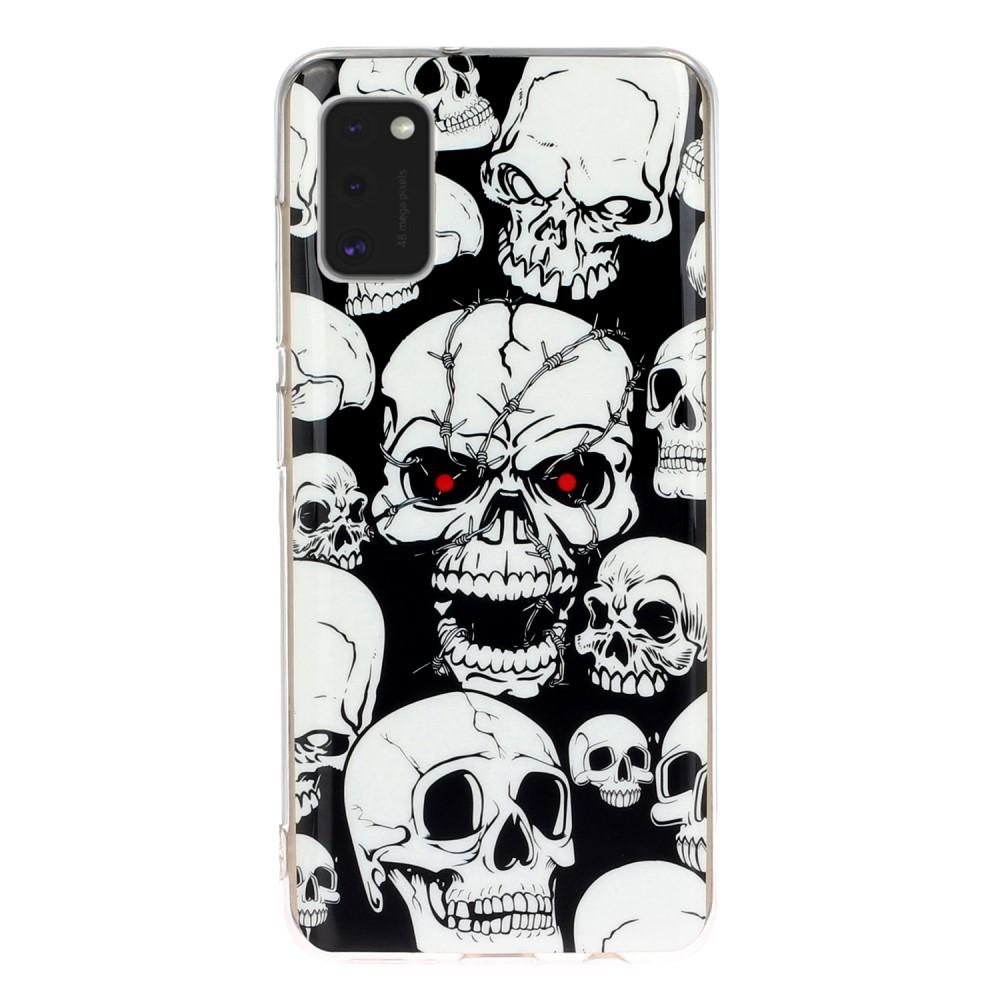 Husa Samsung Galaxy A41 model Skulls, Fosforescenta, Antisoc, Viceversa Multicolor