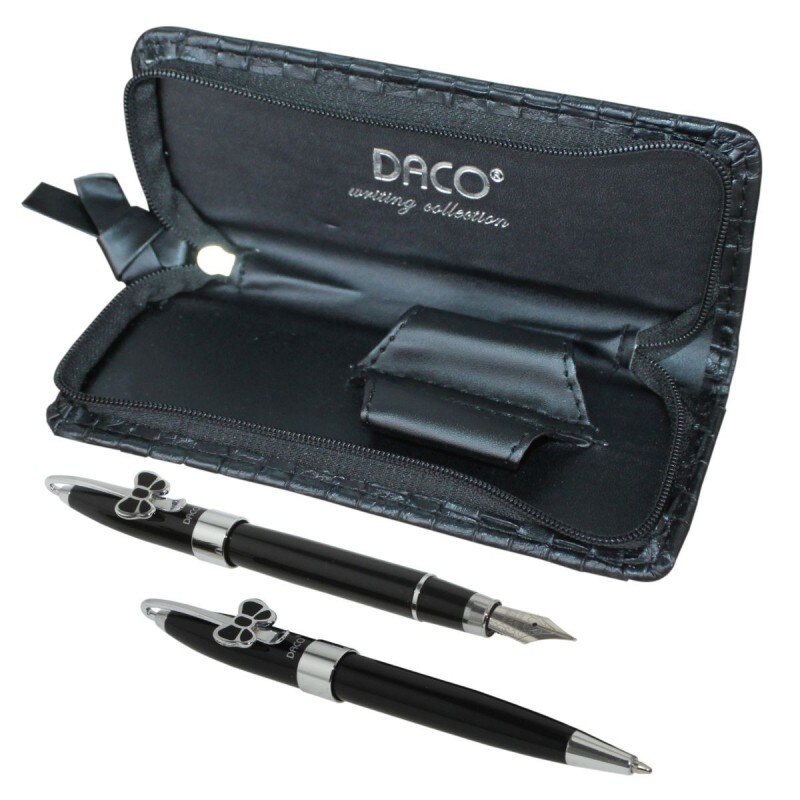 Set pix si stilou, Daco, Negru/Argintiu, SE265N