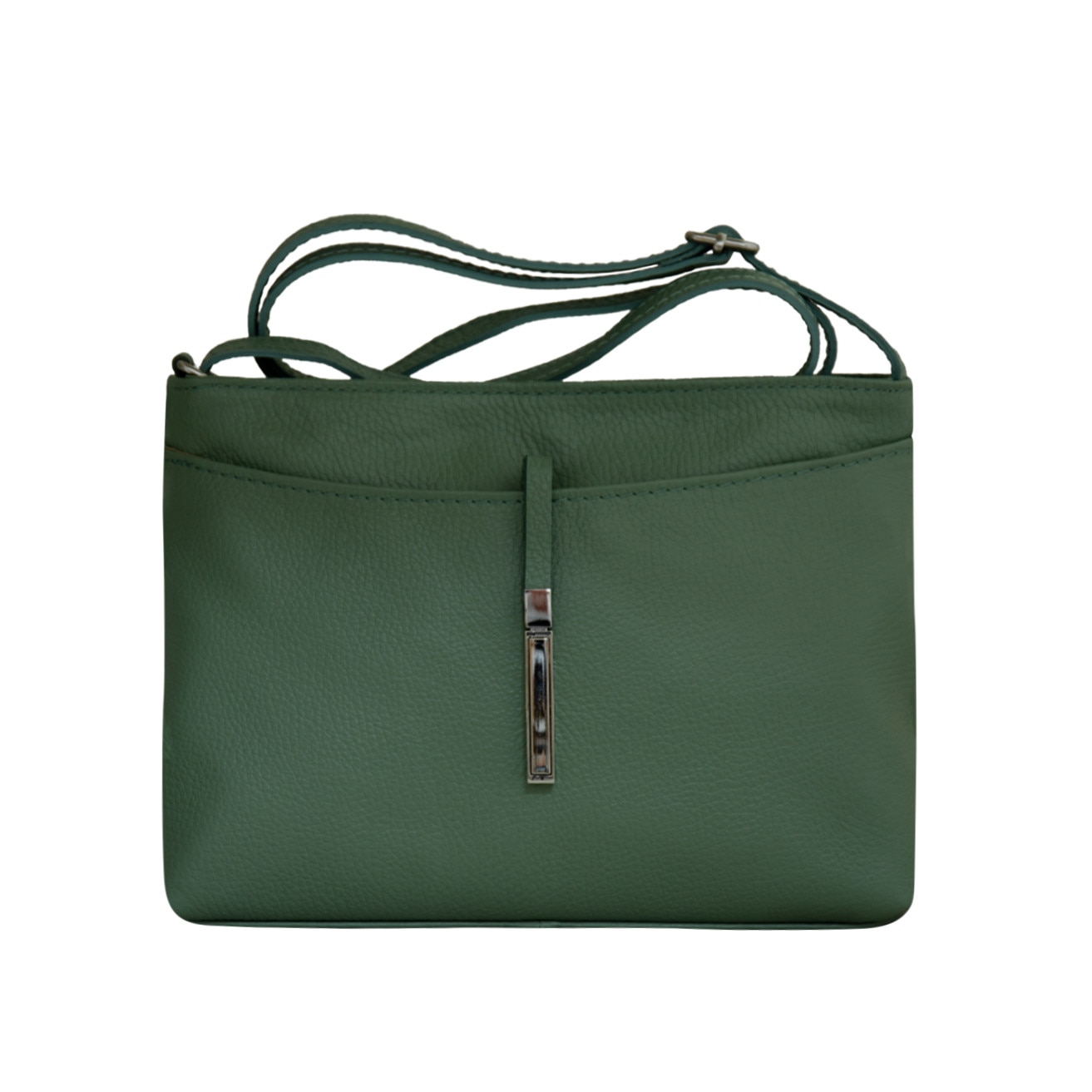 Geanta crossbody din piele naturala Eva Bags, Sabina verde