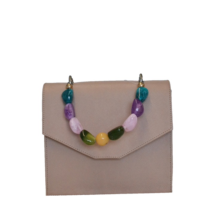 Női táska, Zea, gyöngykávé, 23x8x21