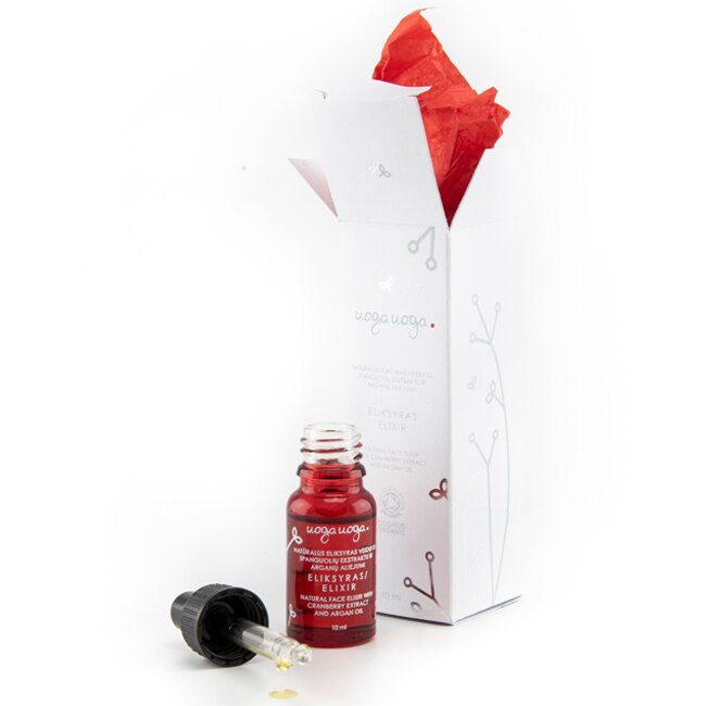 Elixir pentru fata bio, vegan cu extract de afine si ulei de argan Uoga Uoga, 10 ml