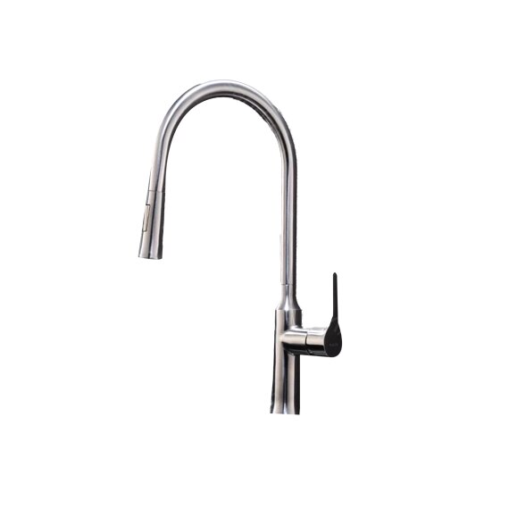 Baterie bucatarie extractibila Starke, Inox SUS304 satinat, CF023