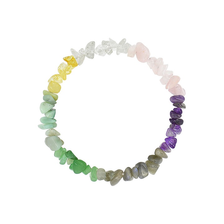 Bratara chips healing Prosperitate - cristale semipretioase, unisex, e-crystals