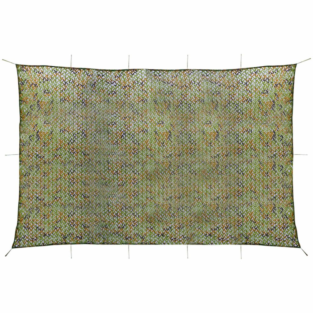 Set plasa de camuflaj cu geanta depozitare, vidaXL, Poliester oxford 100%, 4 x 6 m, Verde