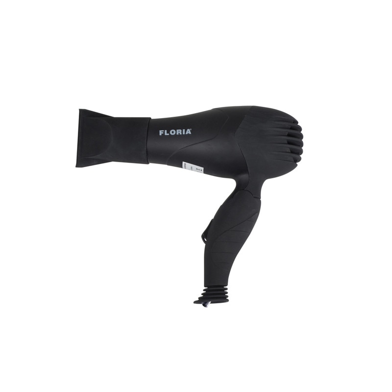 Uscator de par cu maner pliabil pentru voiaj Floria ZLN8976, 1000 W, 2 viteze, 2 Trepte de temperatura, Concentrator, Negru