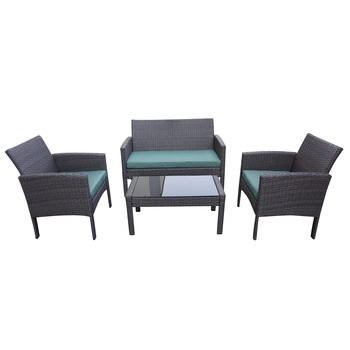Set mobilier gradina/terasa Kring Bahamas, masa, canapea, 2 fotolii, verde Set mobilier gradina/terasa Kring Bahamas, masa, canapea, 2 fotolii, verde