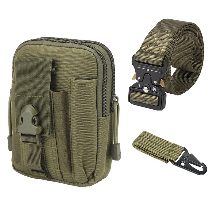 GAGET Övtáska, Katonai típusú, Nagyon ellenálló, Nejlon, Katonai zöld