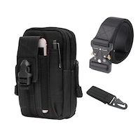 Set Curea, borseta, carabina tip militar, foarte rezistente, Nylon, negru