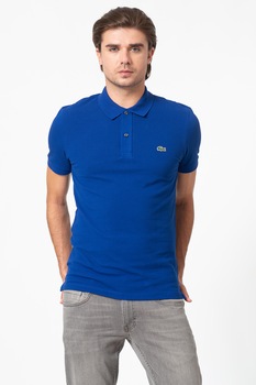 Lacoste, Tricou polo slim fit din material pique 1, Albastru royal, 2XL Lacoste, Tricou polo slim fit din material pique 1, Albastru royal, 2XL