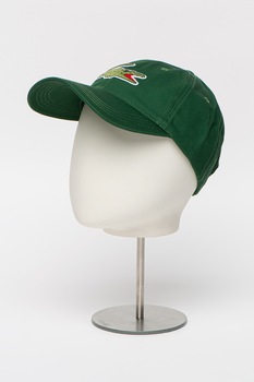 Lacoste, Sapca ajustabila cu logo brodat, Verde marin Lacoste, Sapca ajustabila cu logo brodat, Verde marin