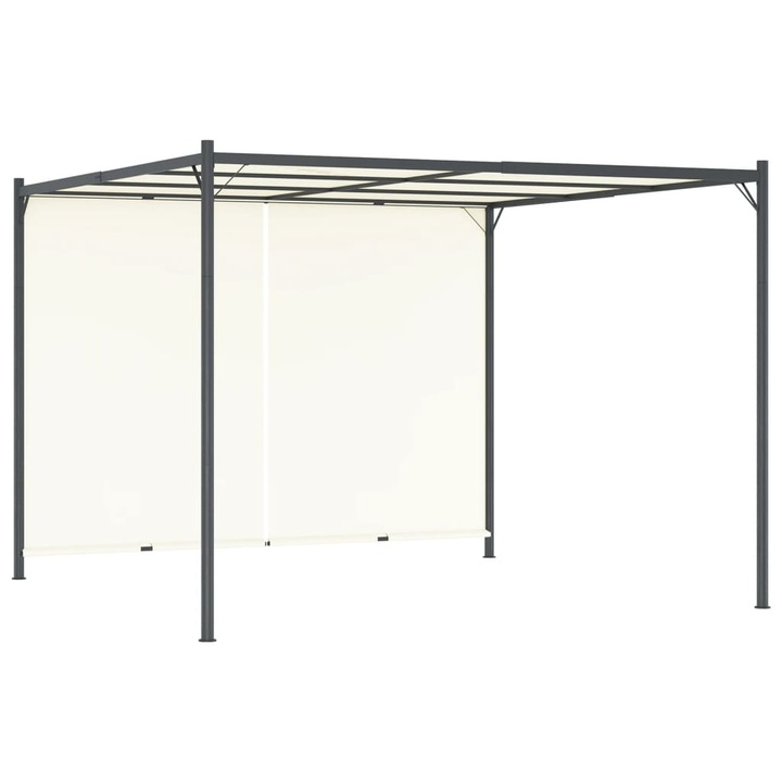 Стенна пергола vidaXL, Стомана, 2.25 x 3 x 3 м, Бял