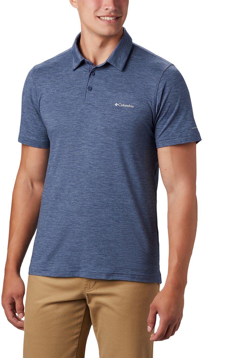 Columbia, Tricou polo Tech Trail™, Albastru melange