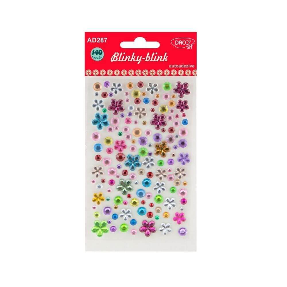 Forme Plastic Autoadeziv DACO, Model Blinky-Blink, Dimensiuni Variabile, 140 Buc/Set, Multicolor