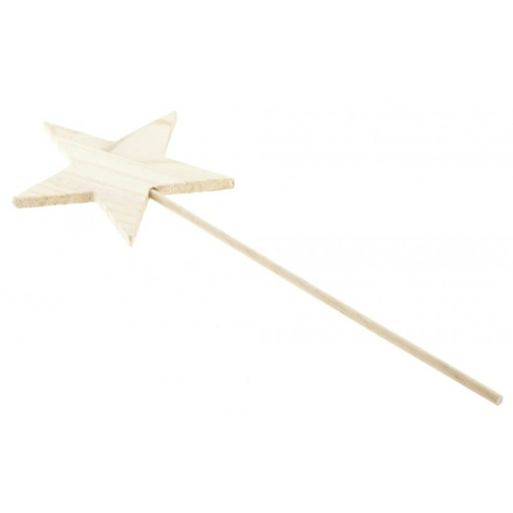 Bagheta Stea Mare Lemn DACO, 14x39.5 cm, Culoare Natur