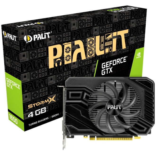 グラフィックボード・グラボ・ビデオカード Palit GeForce GTX 1650 StormX OC D6 4GB Placa video Palit GeForce® GTX 1650 StormX D6, 4GB GDDR6, 128-bit