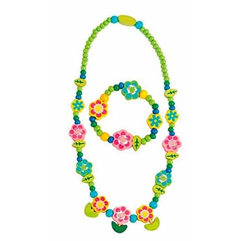 Set colier si bratara din lemn Woodyland, verde Set colier si bratara din lemn Woodyland, verde