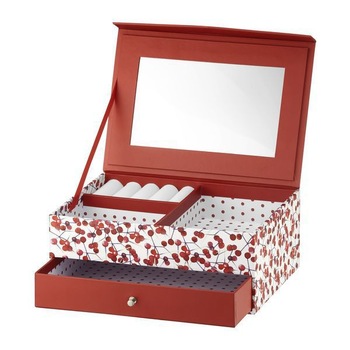 Cutie de bijuterii cu oglinda si sertar, Ambition, 20x14x8cm holly Look Cutie de bijuterii cu oglinda si sertar, Ambition, 20x14x8cm holly Look