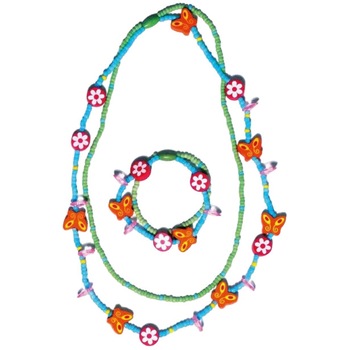 Set colier si bratara din lemn Woodyland, turcoaz Set colier si bratara din lemn Woodyland, turcoaz