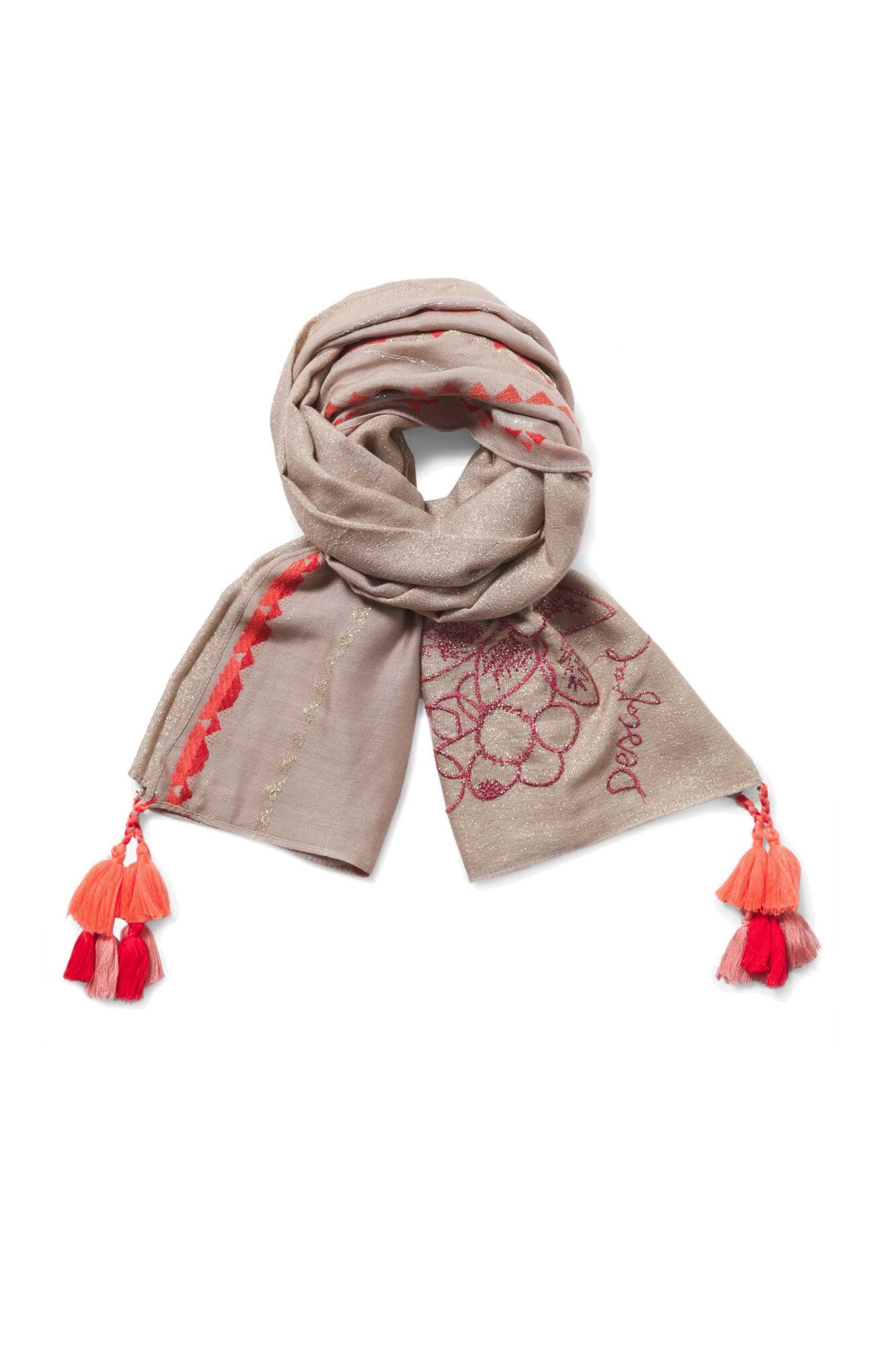 Esarfa, Desigual 71W9GC6, Bej