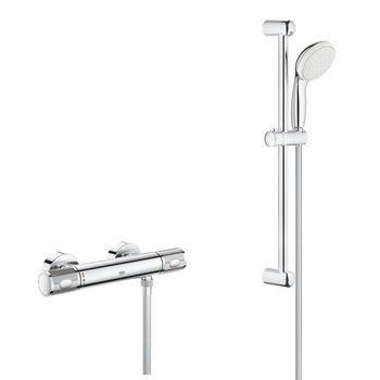 Set Baterie cabina dus termostat Grohe Grohtherm 1000 Performance, dus cu bara 60cm, 1 jet Set Baterie cabina dus termostat Grohe Grohtherm 1000 Performance, dus cu bara 60cm, 1 jet