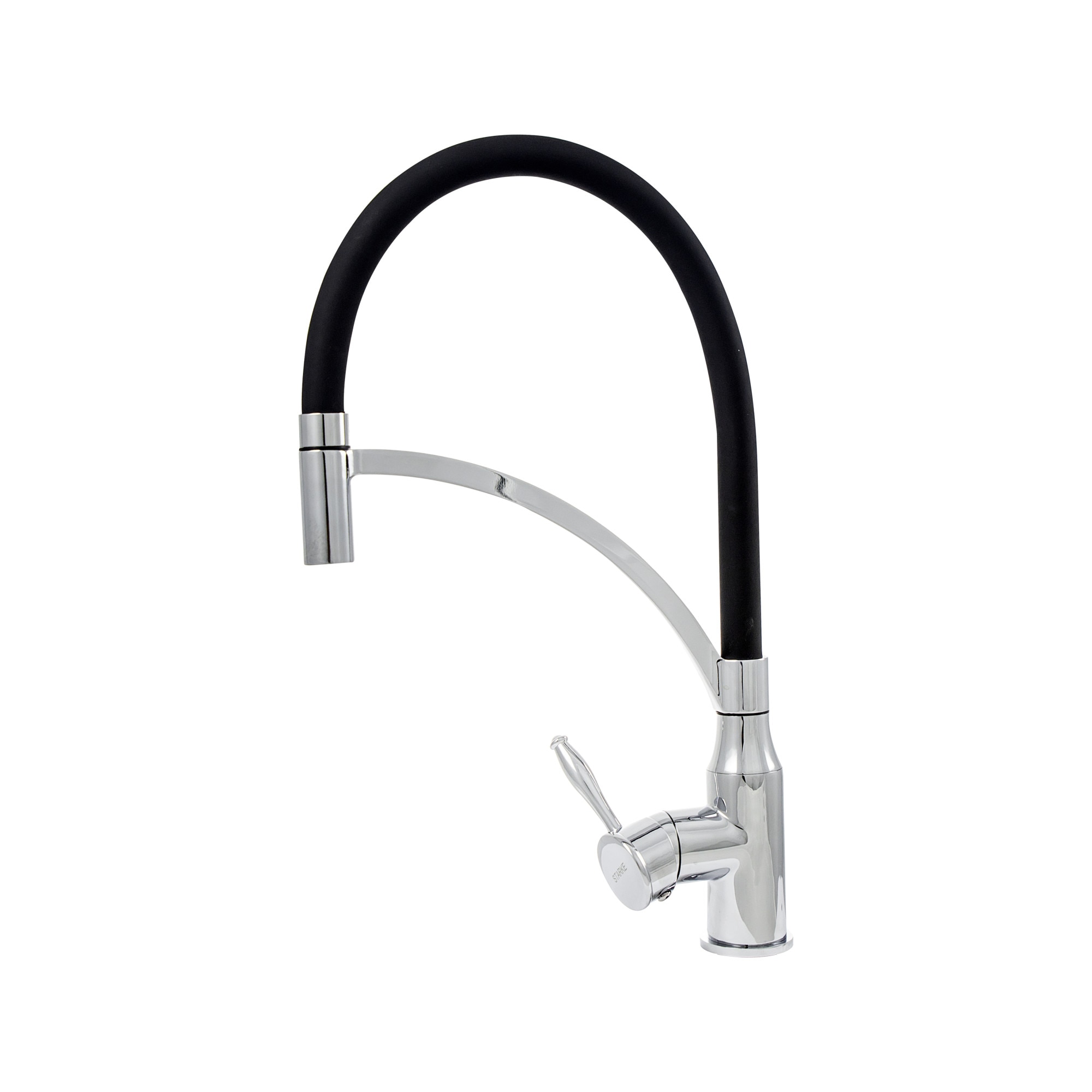 Baterie Bucatarie cu Pipa Flexibila Starke, alama sanitara, Negru, WZX-2019