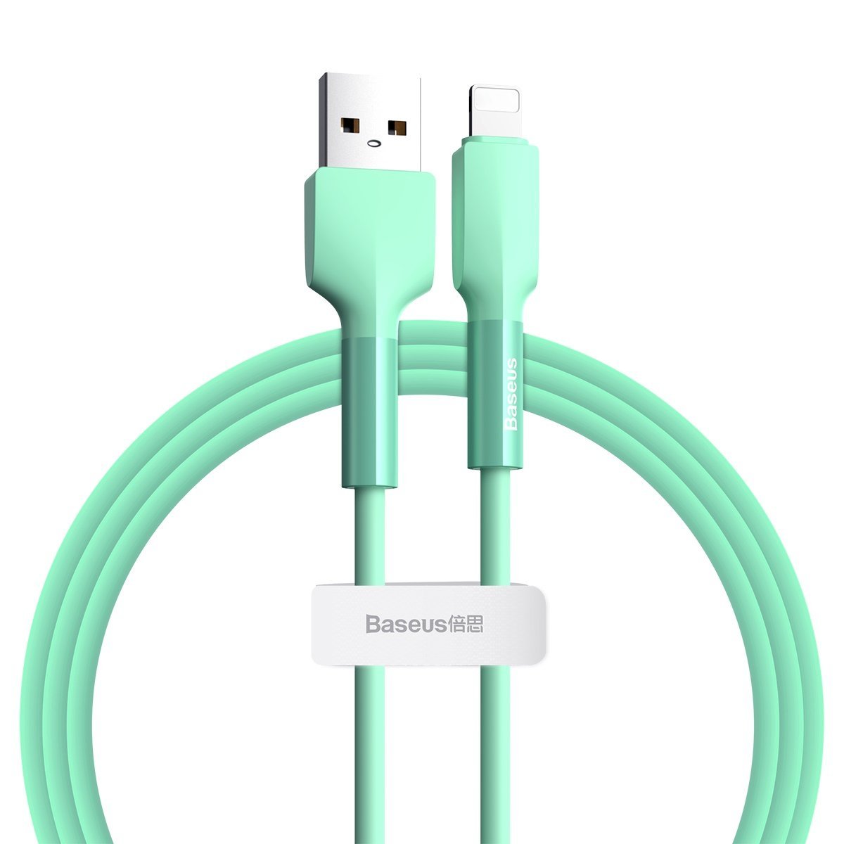 Cablu Baseus Silica Gel Usb Lightning Cable 2.4A 1M (Green)