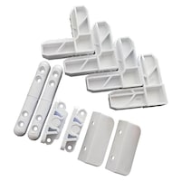 Set accesorii plase, balama, clips, maner, coltar, Kamat, alb