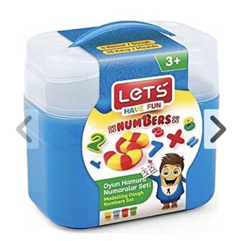 Plastilina Lets numbers 19 accesorii, 4x75g 4 culori Plastilina Lets numbers 19 accesorii, 4x75g 4 culori