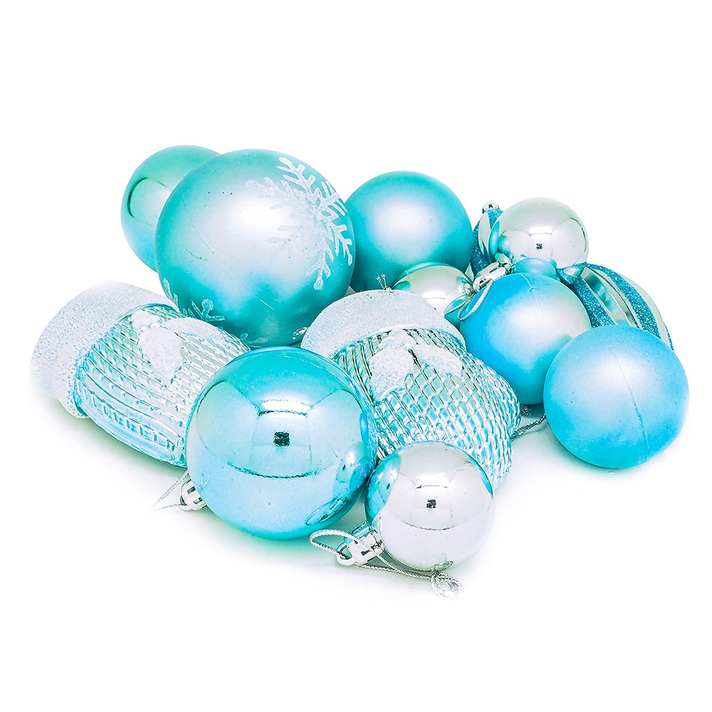 Set mixt 14 globuri, acid blue, Holly