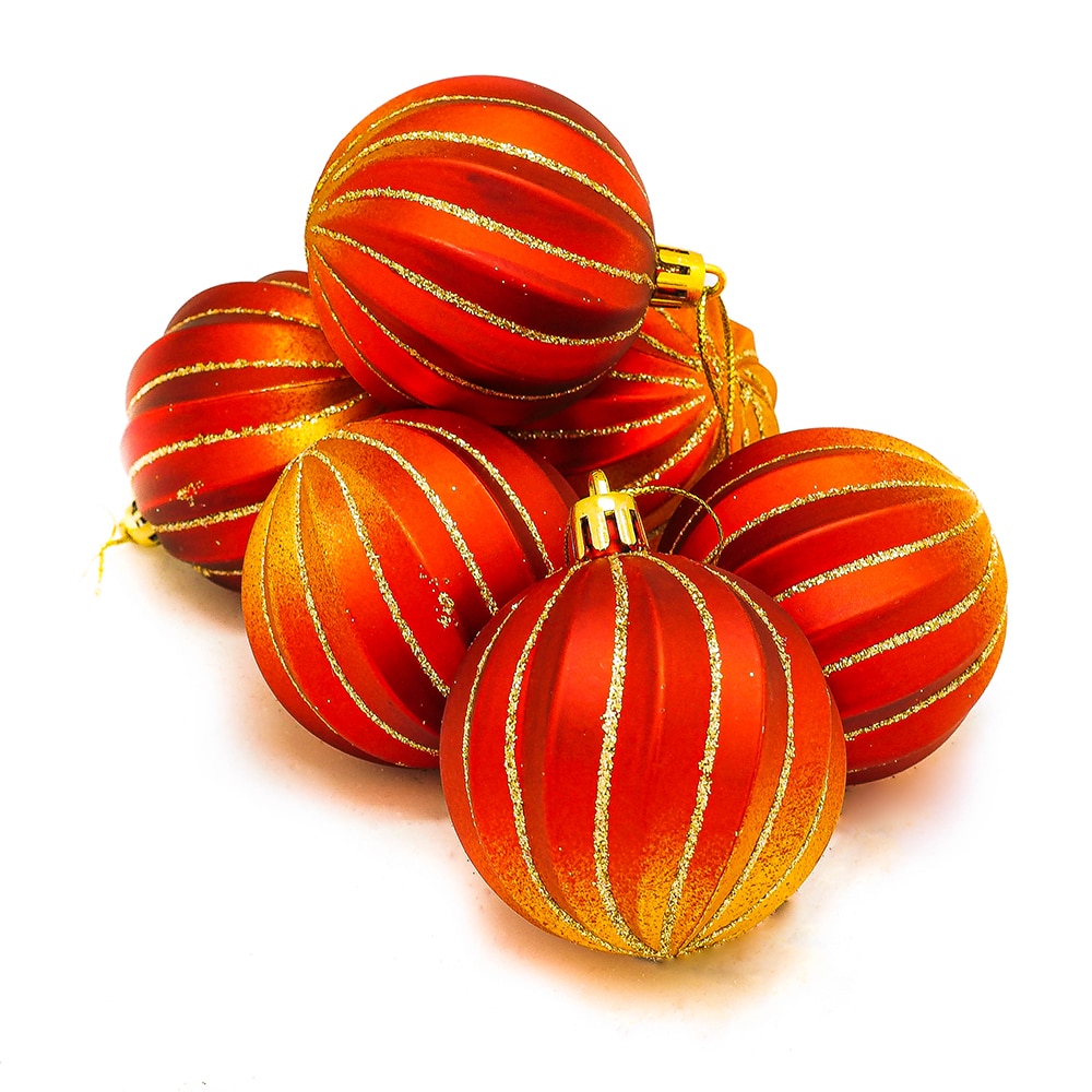 Set mixt 6 globuri, diametru 6cm, ombre, Holly