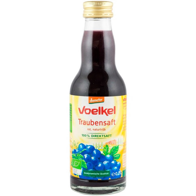Suc bio de struguri rosii Voelkel 200 ml