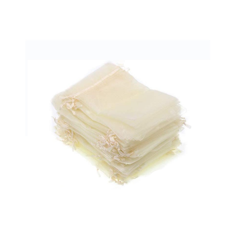 Saculeti organza, 10x15 cm, 25 bucati, Cream , OBAGLARGE