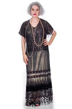 Rochie neagra dantela, Liza Panait, R2307 Rochie neagra dantela, Liza Panait, R2307