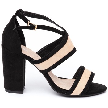 Sandale dama Bobbie cu toc patrat inalt, Bej, Bej Sandale dama Bobbie cu toc patrat inalt, Bej, Bej