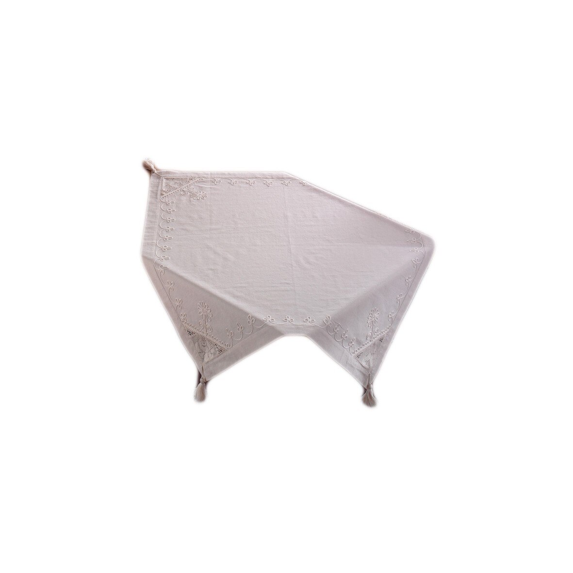 Napron brodat Valentini Bianco, 100% bumbac, 50x180 cm, model BK004