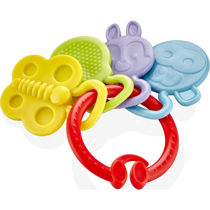 Jucarie dentitie BabyJem Rattle Teether Red
