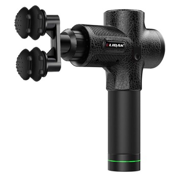 Aparat de masaj Gun 8 capete interschimbabile 30 trepte de viteza Cap dublu Stil din piele Negru Aparat de masaj Gun 8 capete interschimbabile 30 trepte de viteza Cap dublu Stil din piele Negru