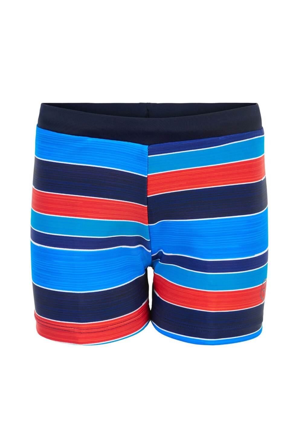 Color Kids, Pantaloni scurti de baie, cu dungi, Albastru/Rosu/Alb, 116 CM