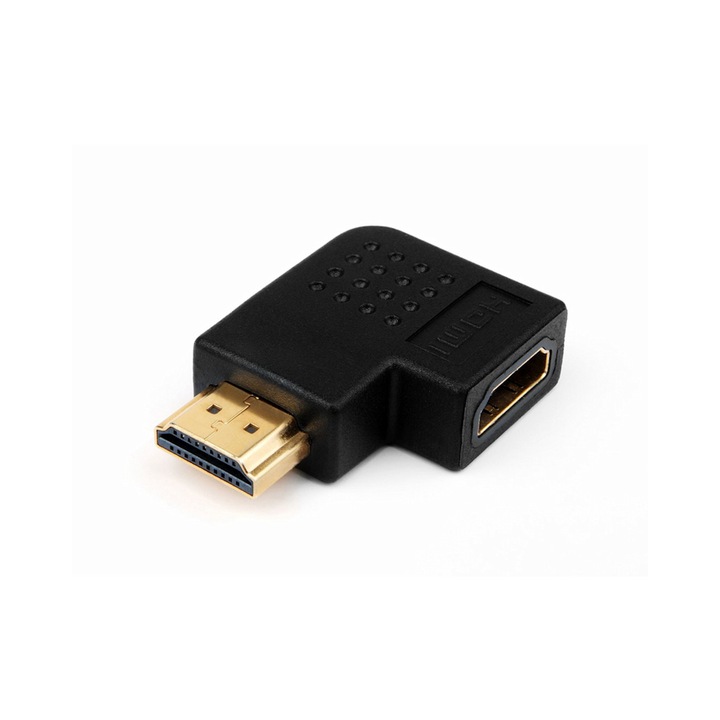 HDMI Конектор преход Wireman VC-010, Ъглов, Черен