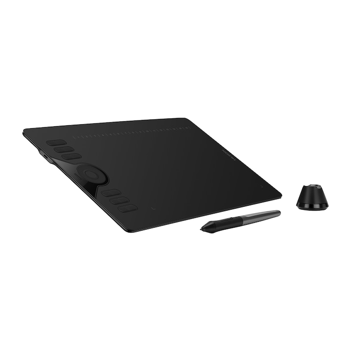 Grafikus tábla, HUION NEW HS610,10x6.25 ", 12 + 16 programozható gomb, multifunkcionális érintés, 266 PPS, 8192 nyomásszint, PW100 toll akkumulátor nélkül, TILT ± 60 °, 8 tartalék tippet tartalmaz