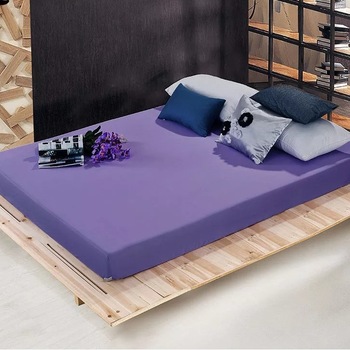 Cearceaf de pat cu elastic 100 x 200 cm, mov Cearceaf de pat cu elastic 100 x 200 cm, mov