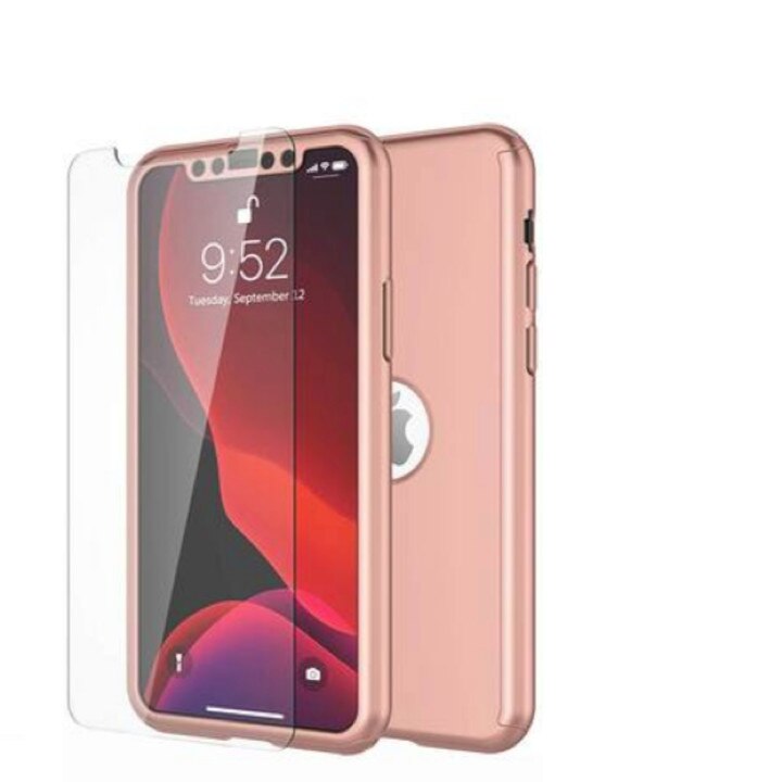 Husa 360 pentru iPhone XR Rose Gold