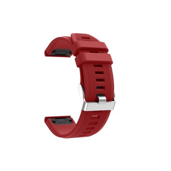 Curea Bratara Quick Release pentru smartwatch Garmin Fenix 5, 5S , Fenix 6, Fenix 6 Pro, Fenix 6 Pro Sapphire Edition, Forerunner 935, Forerunner 945, 22 mm , Rosu cu surubelnita inclusa