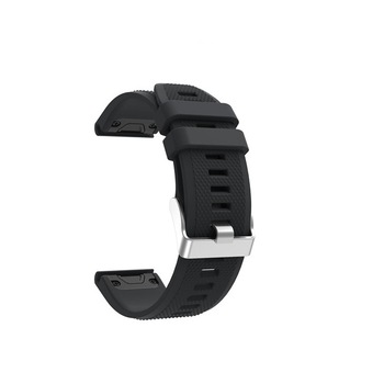 Curea Bratara Quick Release pentru smartwatch Garmin Fenix 5, Fenix 6, Fenix 6 Pro, Fenix 6 Pro Sapphire Edition, Forerunner 935, Forerunner 945, 22 mm , Negru cu surubelnita inclusa