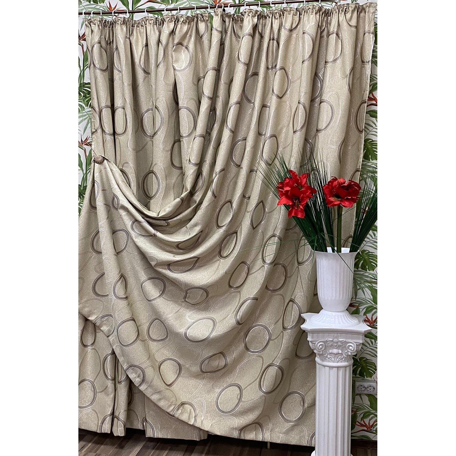 Set draperie blackout, beige 