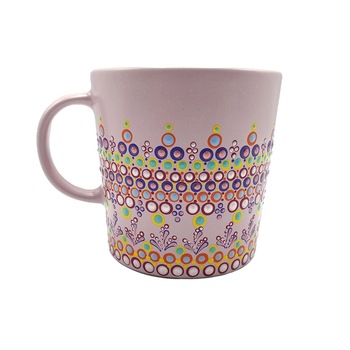 Cana Zia Fashion, Elora, roz, pentru cafea sau ceai, pictata manual, 300 ml Cana Zia Fashion, Elora, roz, pentru cafea sau ceai, pictata manual, 300 ml