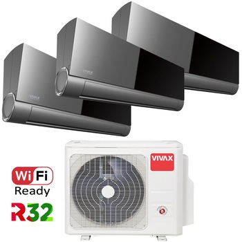 Aer conditionat Multisplit Vivax V-Design ACP-21COFM60AERI / 3x ACP-12CH35AEVI GRAY MIRROR, R32, Inverter, Clasa A++, Ionizator, I feel, 3D Airflow, Protectie Anti-Inghet, Autodiagnoza, Autocuratare, ECO Aer conditionat Multisplit Vivax V-Design ACP-21COFM60AERI / 3x ACP-12CH35AEVI GRAY MIRROR, R32, Inverter, Clasa A++, Ionizator, I feel, 3D Airflow, Protectie Anti-Inghet, Autodiagnoza, Autocuratare, ECO